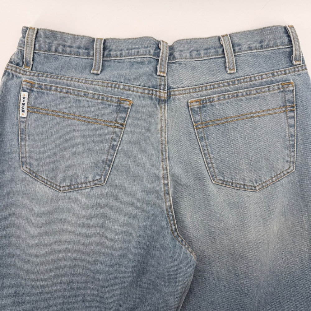 Cinch Green Label Jeans Mens 36x38 Light Wash Straight Leg Denim MB92834012